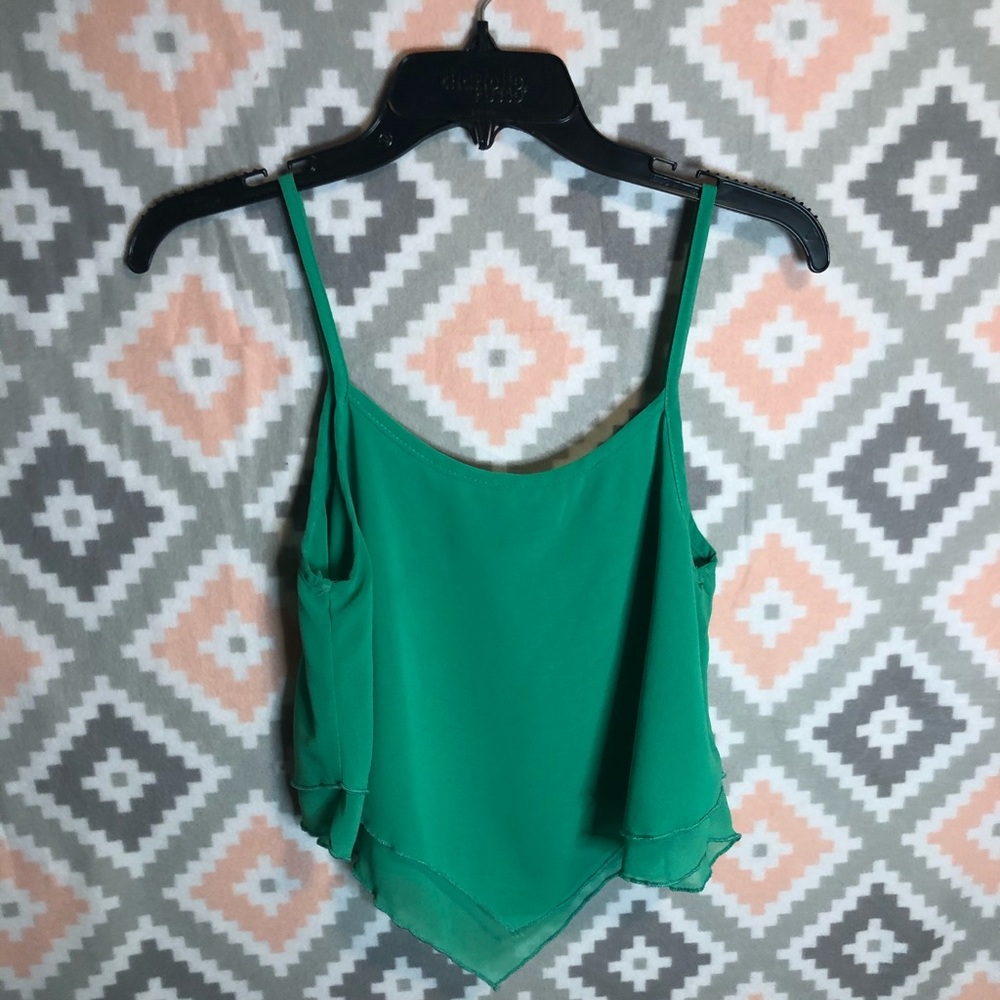Green Cropped blouse